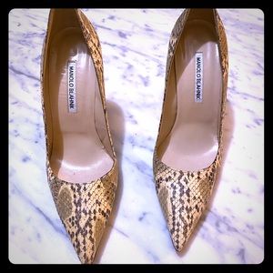 Manolo Blahnik Python Pumps size 39.5